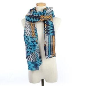Nanette Lightweight Print Scarf | Blue